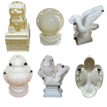 high quality pillar decoration plastic cement animal sculpture mould lion concrete statue mold